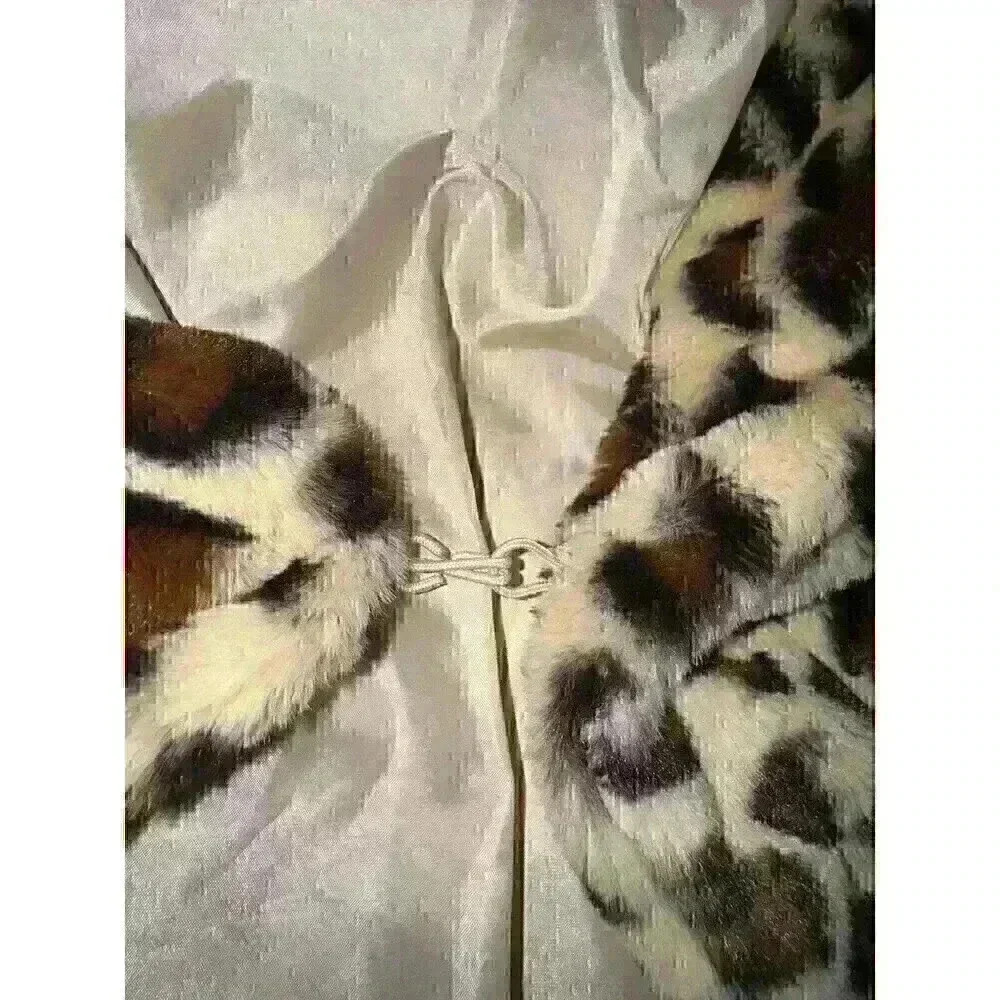 Buddy Love Mariah Jacket Faux Fur Leopard Print Size Small‎ - Picture 5 of 6